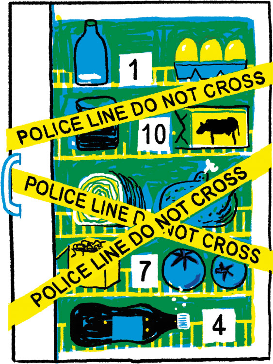 BBC Good Food illustration fridge do don't eggs crimes wrong