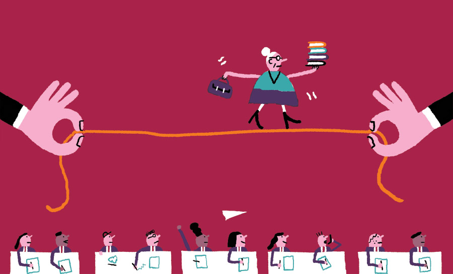 Times Educational Supplement supply teacher pupils tight rope balance teaching lesson